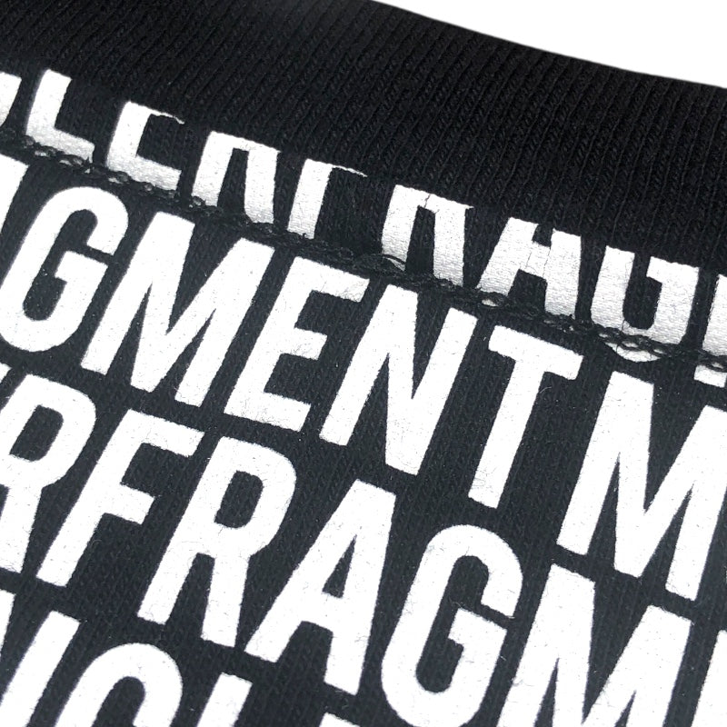 モンクレール MONCLER × FRAGMENT ロゴ総柄プリントTシャツ 80006 ブラック コットン メンズ 半袖Ｔシャツ