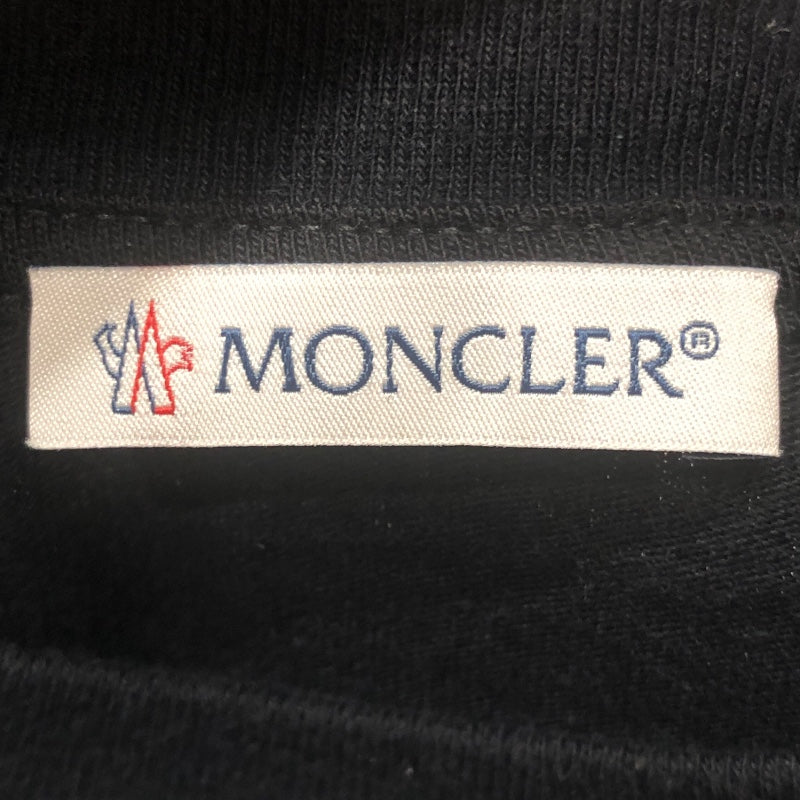 モンクレール MONCLER × FRAGMENT ロゴ総柄プリントTシャツ 80006 ブラック コットン メンズ 半袖Ｔシャツ
