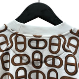 エルメス HERMES シェーヌダンクルモチーフ　スウェット　 4E4648DD ホワイト コットン 長袖Ｔシャツ