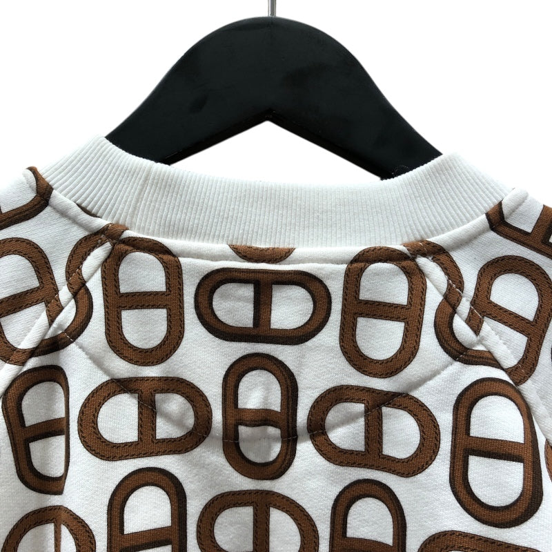 エルメス HERMES シェーヌダンクルモチーフ　スウェット　 4E4648DD ホワイト コットン 長袖Ｔシャツ