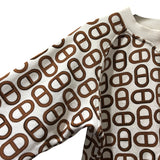 エルメス HERMES シェーヌダンクルモチーフ　スウェット　 4E4648DD ホワイト コットン 長袖Ｔシャツ