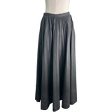 クリスチャン・ディオール Christian Dior コーティングデニムプリーツロングスカート 142J04A3399 ブラック コットン レディース ロングスカート