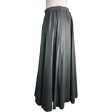 クリスチャン・ディオール Christian Dior コーティングデニムプリーツロングスカート 142J04A3399 ブラック コットン レディース ロングスカート