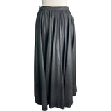 クリスチャン・ディオール Christian Dior コーティングデニムプリーツロングスカート 142J04A3399 ブラック コットン レディース ロングスカート