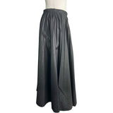 クリスチャン・ディオール Christian Dior コーティングデニムプリーツロングスカート 142J04A3399 ブラック コットン レディース ロングスカート