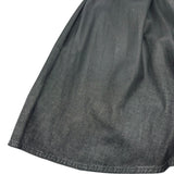 クリスチャン・ディオール Christian Dior コーティングデニムプリーツロングスカート 142J04A3399 ブラック コットン レディース ロングスカート