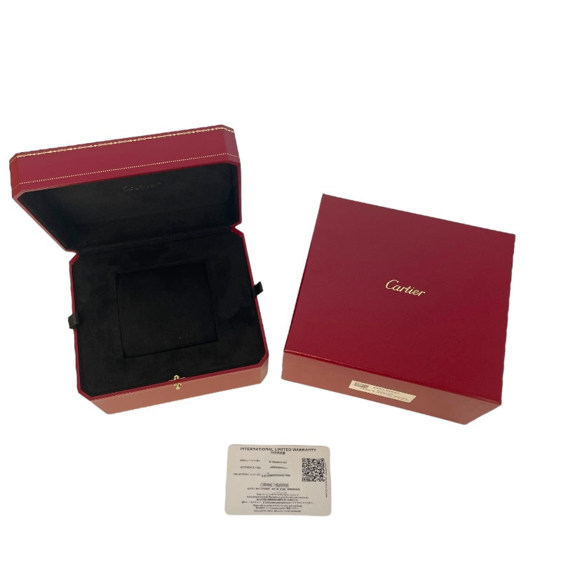 カルティエ Cartier サントスデュモン WGSA0115 ネイビー K18YG/革ベルト クオーツ メンズ 腕時計