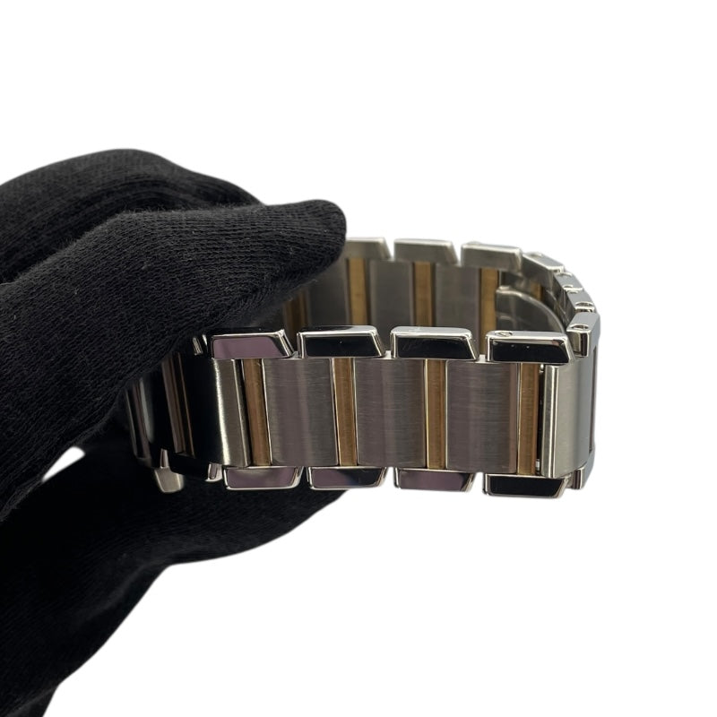 カルティエ Cartier タンクフランセーズLM W51005Q4 ホワイト K18YG/SS メンズ 腕時計