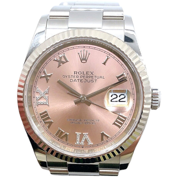 ロレックス ROLEX デイトジャスト36 126234 ピンク K18WG/SS 自動巻き メンズ 腕時計