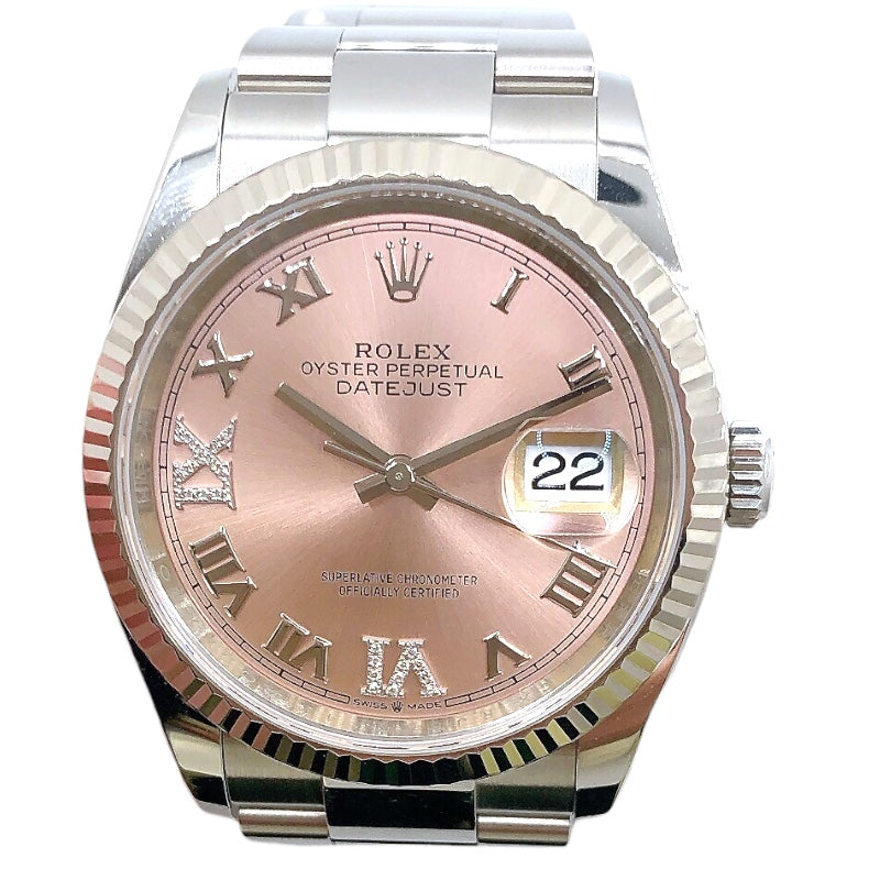 ロレックス ROLEX デイトジャスト36 126234 ピンク K18WG/SS 自動巻き メンズ 腕時計