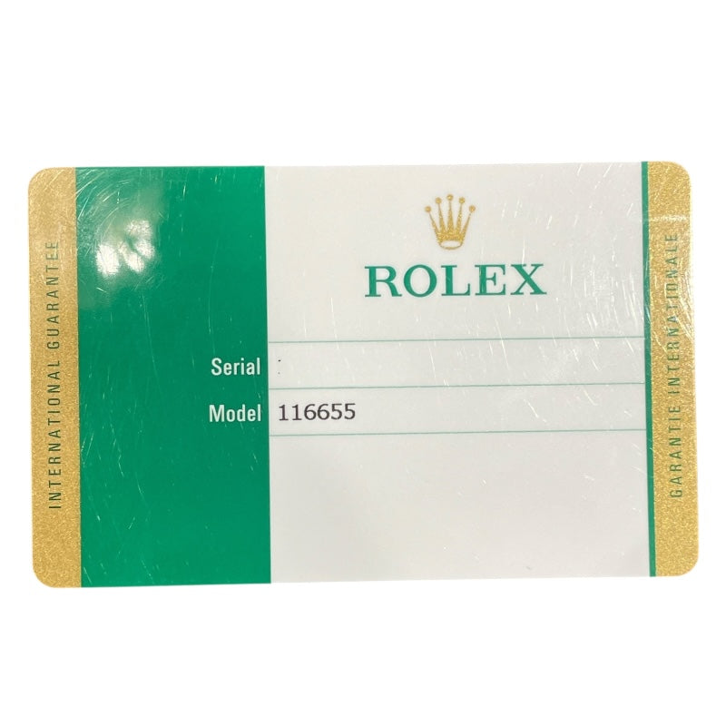 ロレックス ROLEX ヨットマスター 116655 K18ピンクゴールド K18ピンクゴールド/ラバーベルト メンズ 腕時計