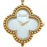 ヴァンクリーフ＆アーペル Van Cleef & Arpels アルハンブラ ブレスレットウォッチ ホワイトシェル 136674(VCARO 40T00) ホワイトシェル K18YG レディース 腕時計