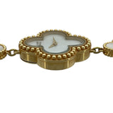 ヴァンクリーフ＆アーペル Van Cleef & Arpels アルハンブラ ブレスレットウォッチ ホワイトシェル 136674(VCARO 40T00) ホワイトシェル K18YG レディース 腕時計