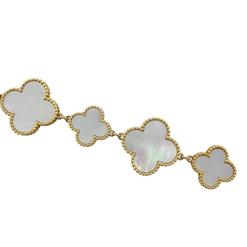 ヴァンクリーフ＆アーペル Van Cleef & Arpels アルハンブラ ブレスレットウォッチ ホワイトシェル 136674(VCARO 40T00) ホワイトシェル K18YG レディース 腕時計