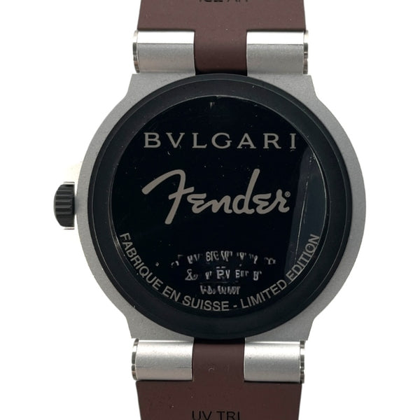 ブルガリ BVLGARI アルミニウム GMT フェンダー限定モデル 104117 ブラウン アルミニウム/ラバー メンズ 腕時計