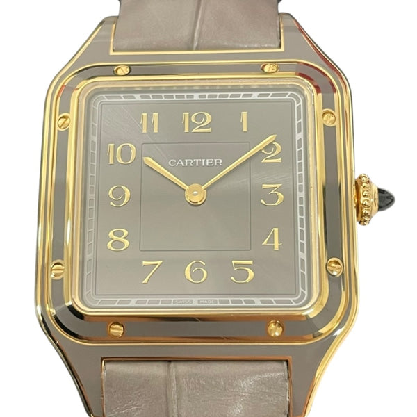 カルティエ Cartier サントス デュモン LM グレーラッカー WGSA0097 K18YG 手巻き ユニセックス 腕時計
