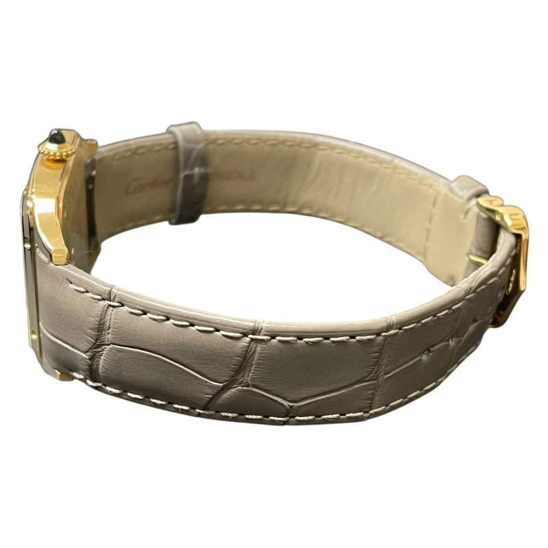カルティエ Cartier サントス デュモン LM グレーラッカー WGSA0097 K18YG 手巻き ユニセックス 腕時計