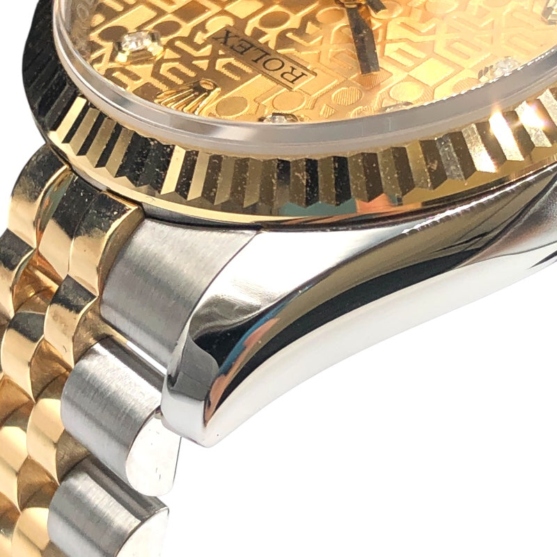 ロレックス ROLEX デイトジャスト36 ホリコン 116233G ステンレススチール/イエローゴールド メンズ 腕時計