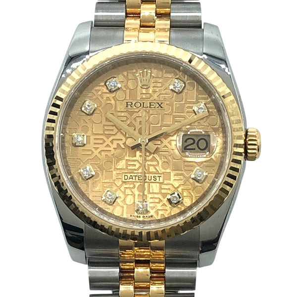 ロレックス ROLEX デイトジャスト36 ホリコン 116233G ステンレススチール/イエローゴールド メンズ 腕時計
