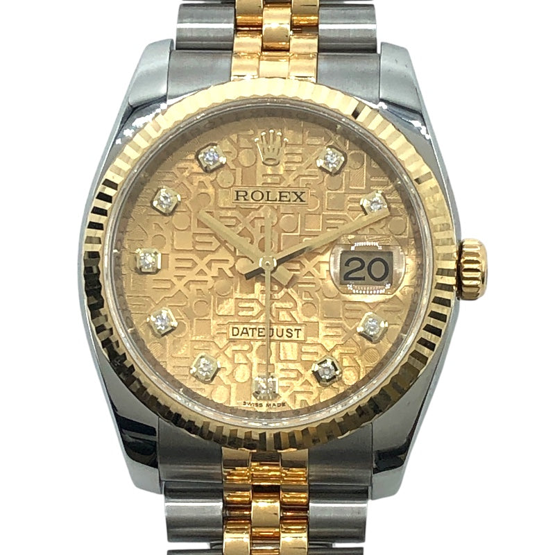 ロレックス ROLEX デイトジャスト36 ホリコン 116233G ステンレススチール/イエローゴールド メンズ 腕時計
