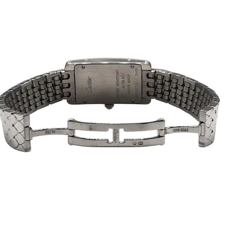カルティエ Cartier タンクアメリカン SM WB710009 シルバー K18ホワイトゴールド レディース 腕時計