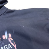 バレンシアガ BALENCIAGA REAL BALENCIAGA ロゴプリントスウェットパーカー 20年 620973 ブラック コットン メンズ パーカー