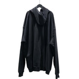 バレンシアガ BALENCIAGA REAL BALENCIAGA ロゴプリントスウェットパーカー 20年 620973 ブラック コットン メンズ パーカー
