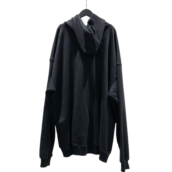 バレンシアガ BALENCIAGA REAL BALENCIAGA ロゴプリントスウェットパーカー 20年 620973 ブラック コットン メンズ パーカー