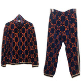 グッチ GUCCI GG総柄トラックジャケット＆パンツセット 522958/522960 ネイビー コットン メンズ セットアップ