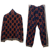グッチ GUCCI GG総柄トラックジャケット＆パンツセット 522958/522960 ネイビー コットン メンズ セットアップ
