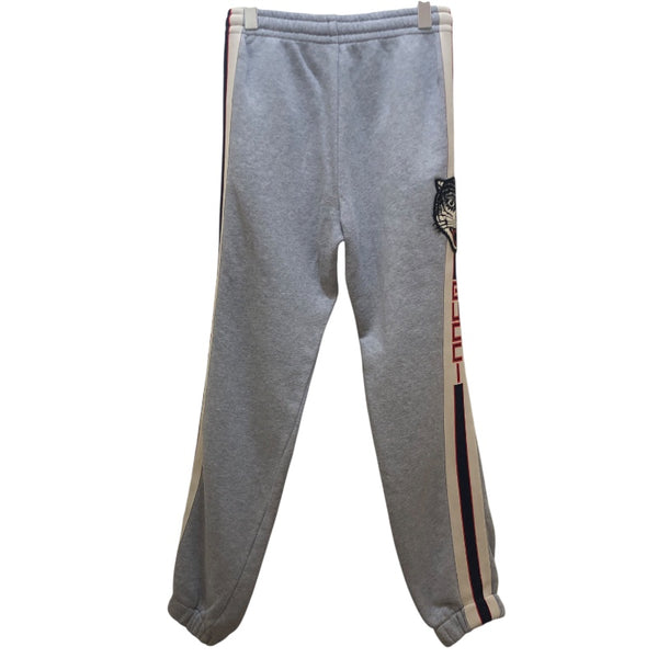 グッチ GUCCI ロゴライン スウェットパンツ 497252 グレー コットン メンズ パンツ