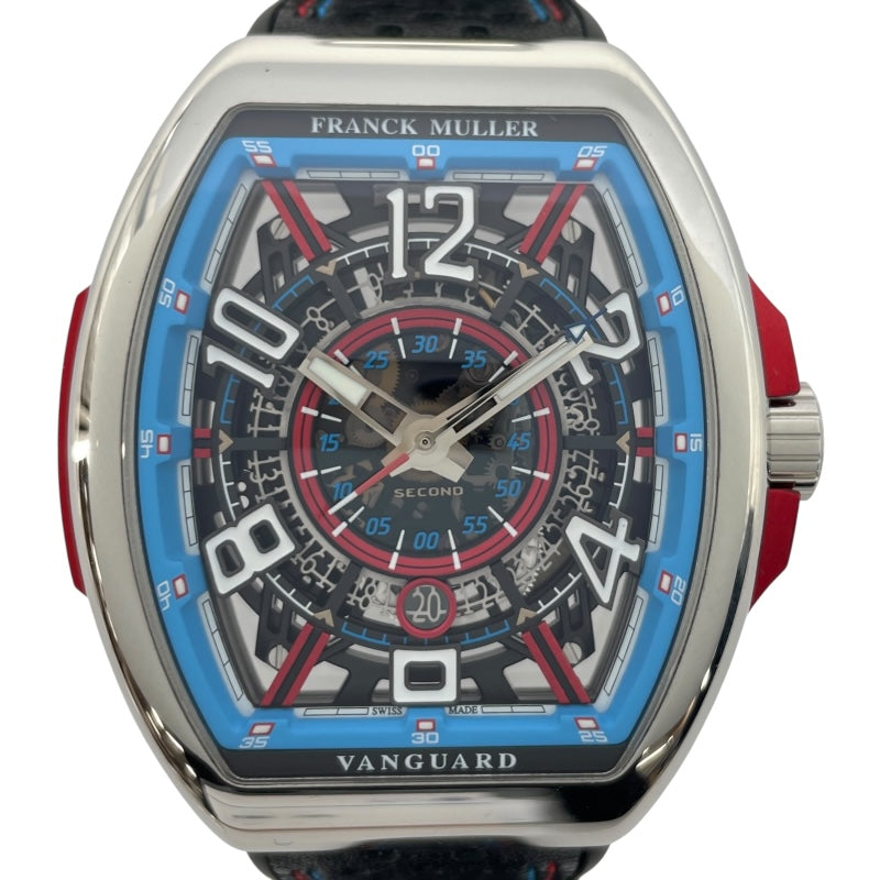 フランク・ミュラー FRANCK MULLER ヴァンガード レーシング スケルトン 日本50本限定 V45SCDTSQTRCGJACER ブラック SS/ラバーベルト 自動巻き メンズ 腕時計