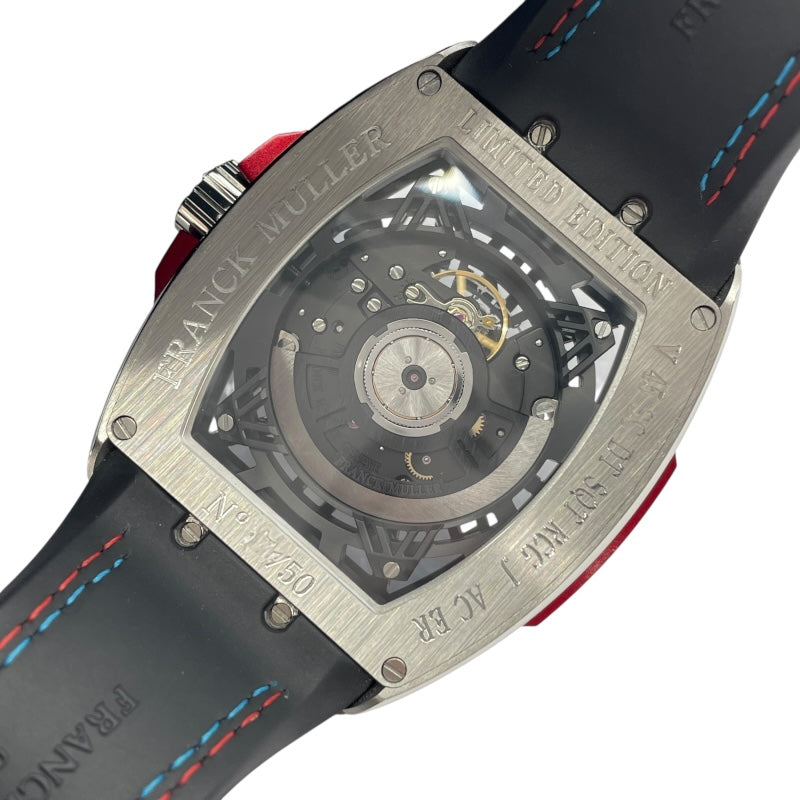 フランク・ミュラー FRANCK MULLER ヴァンガード レーシング スケルトン 日本50本限定 V45SCDTSQTRCGJACER ブラック SS/ラバーベルト 自動巻き メンズ 腕時計