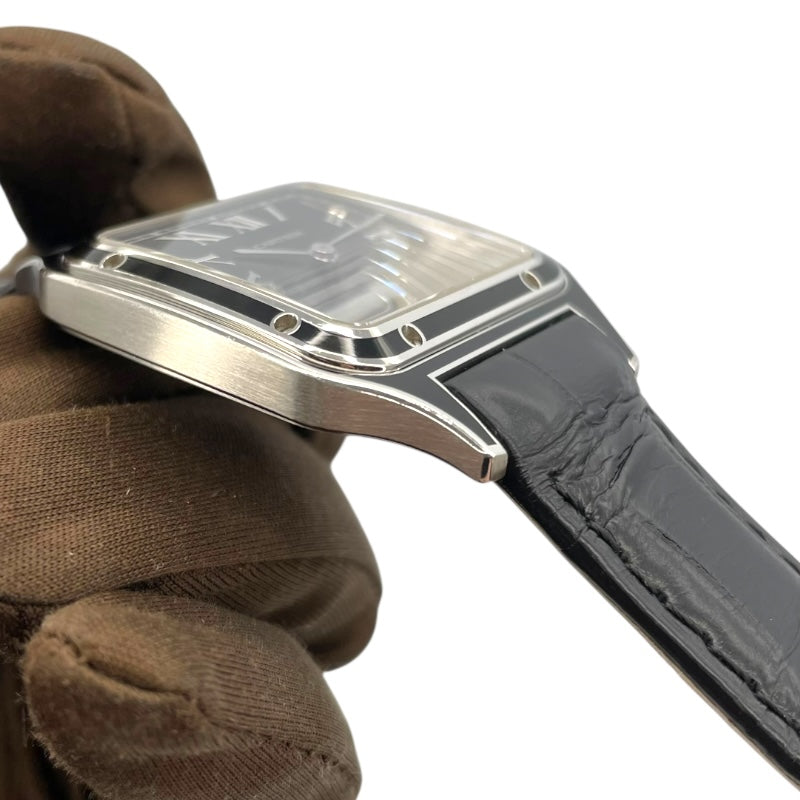 カルティエ Cartier サントス デュモン LM WSSA0046 ブラック SS