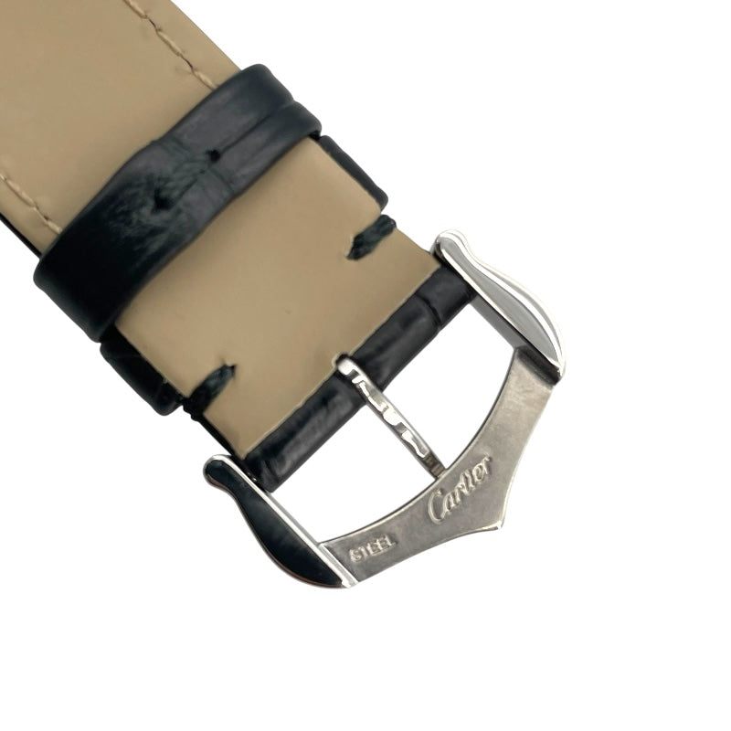 Cartier カルティエ　サントス　レディースベルト　ゴールド　シルバー　黒 CRL5000663 - サントス ドゥ カルティエ ベルト - ブラック