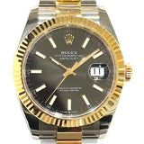 ロレックス ROLEX デイトジャスト41 126333 ブラック K18/SS 自動巻き メンズ 腕時計