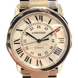 カルティエ Cartier ロンド ソロ ドゥ カルティエ WSRN0012 ホワイト SS 自動巻き メンズ 腕時計