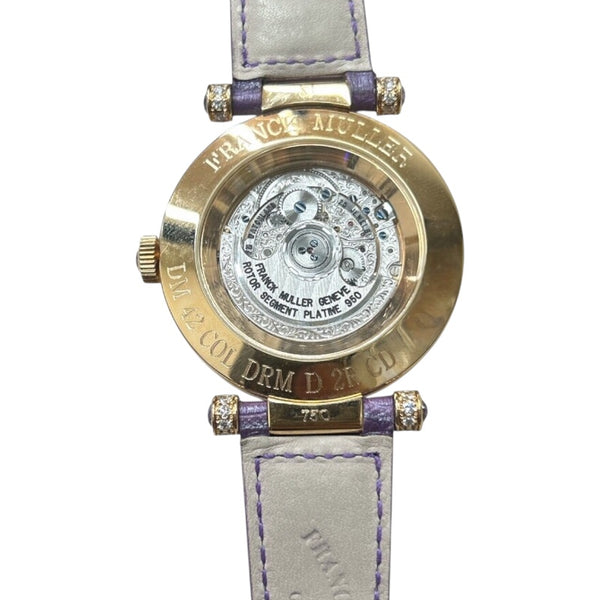フランク・ミュラー FRANCK MULLER ラウンドダブルミステリー DM42COLDRMD2RCD マルチカラー K18YG/革ベルト 自動巻き メンズ 腕時計
