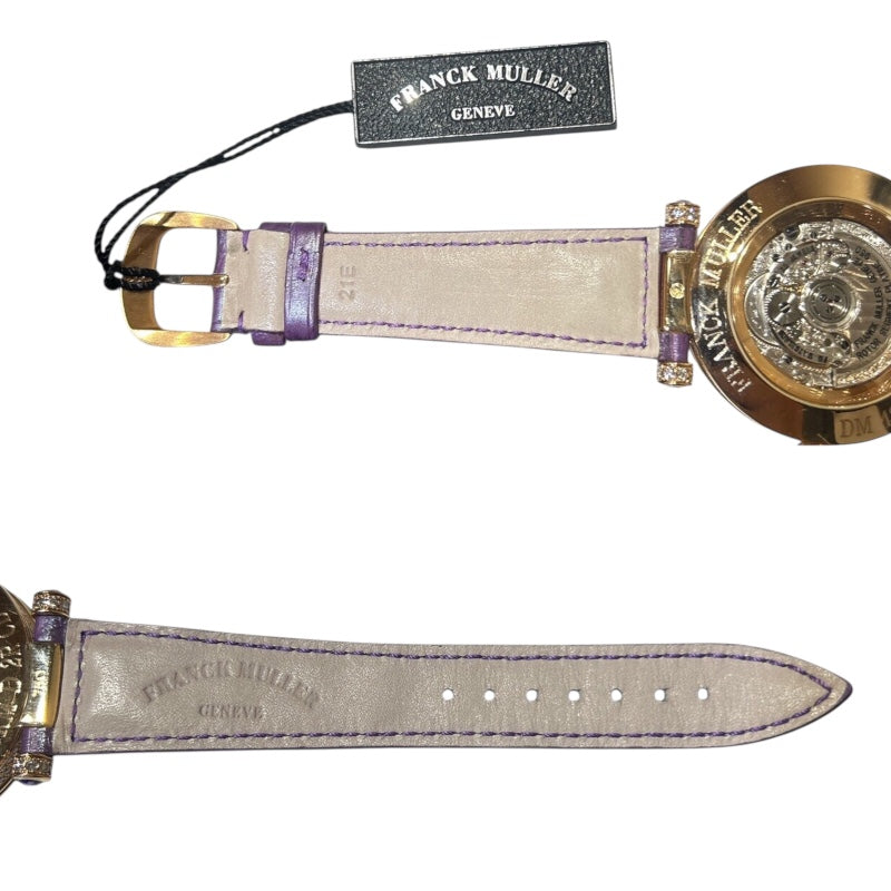 フランク・ミュラー FRANCK MULLER ラウンドダブルミステリー DM42COLDRMD2RCD マルチカラー K18YG/革ベルト 自動巻き メンズ 腕時計
