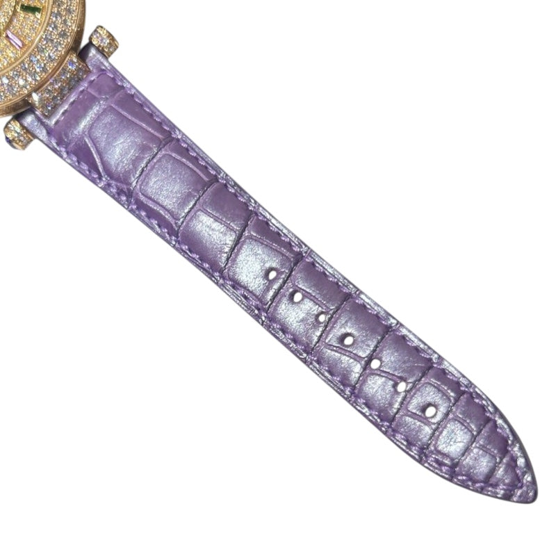 フランク・ミュラー FRANCK MULLER ラウンドダブルミステリー DM42COLDRMD2RCD マルチカラー K18YG/革ベルト 自動巻き メンズ 腕時計
