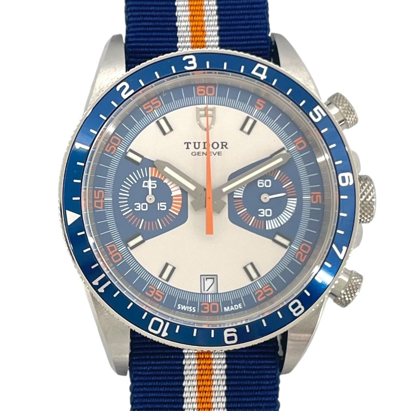 チューダー/チュードル TUDOR ヘリテージ クロノ 700330B ブルー×ホワイト SS 自動巻き メンズ 腕時計