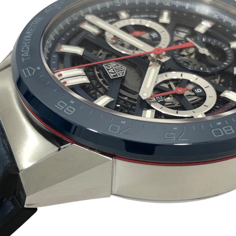 タグ・ホイヤー TAG HEUER カレラ キャリバーホイヤー02 クロノグラフ CBG2A11.FC6460 ブルー SS メンズ 腕時計