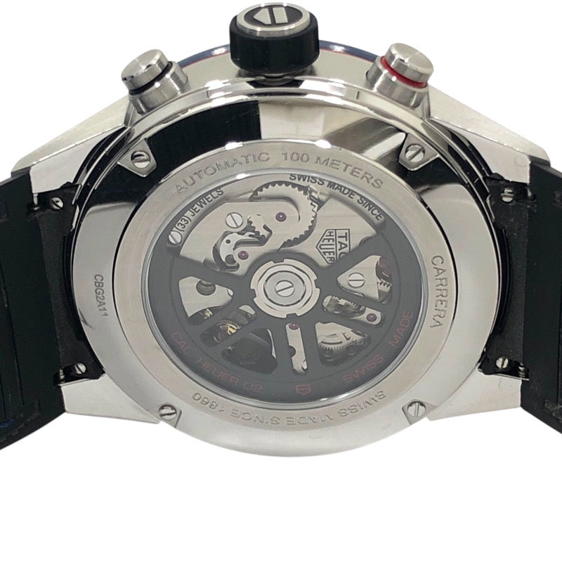 タグ・ホイヤー TAG HEUER カレラ キャリバーホイヤー02 クロノグラフ CBG2A11.FC6460 ブルー SS メンズ 腕時計