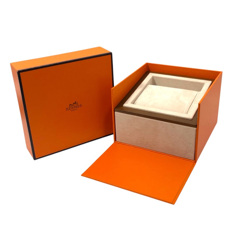 エルメス HERMES Hウォッチ HH4.230 オブシディアン SS/レザーベルト クオーツ レディース 腕時計