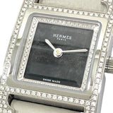 エルメス HERMES Hウォッチ HH4.230 オブシディアン SS/レザーベルト クオーツ レディース 腕時計