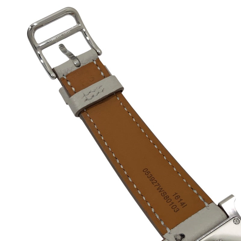 エルメス HERMES Hウォッチ HH4.230 オブシディアン SS/レザーベルト クオーツ レディース 腕時計