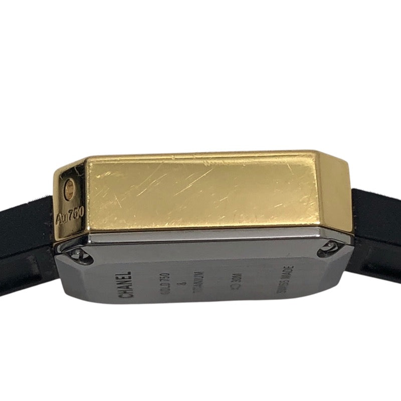 シャネル CHANEL プルミエール リボン H6125 ブラック K18YG/チタン クオーツ レディース 腕時計