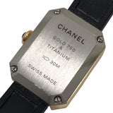 シャネル CHANEL プルミエール リボン H6125 ブラック K18YG/チタン クオーツ レディース 腕時計