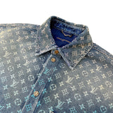ルイ・ヴィトン LOUIS VUITTON レインボーモノグラム半袖デニムシャツ HOS72W コットン メンズ デニムジャケット