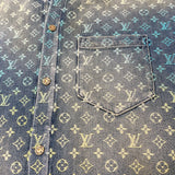 ルイ・ヴィトン LOUIS VUITTON レインボーモノグラム半袖デニムシャツ HOS72W コットン メンズ デニムジャケット